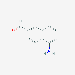molecular formula C11H9NO B8011528 1-Aminonaphthalene-6-carboxaldehyde 