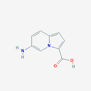 molecular formula C9H8N2O2 B8011531 6-Amino-indolizine-3-carboxylic acid 