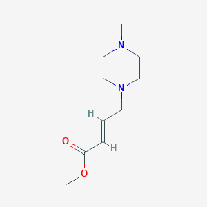 molecular formula C10H18N2O2 B8011537 (E)-Methyl 4-(4-methylpiperazin-1-yl)but-2-enoate 