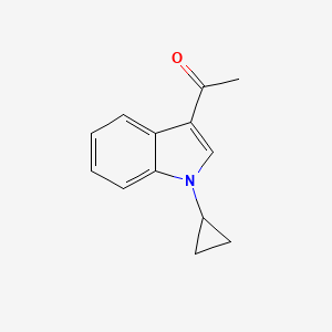 molecular formula C13H13NO B8011547 1-(1-Cyclopropyl-1H-indol-3-yl)ethanone 