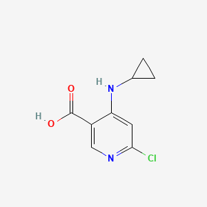molecular formula C9H9ClN2O2 B8011563 6-Chloro-4-(cyclopropylamino)nicotinic acid 
