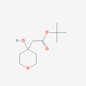 molecular formula C11H20O4 B8011565 Tert-butyl 2-(4-hydroxyoxan-4-yl)acetate 
