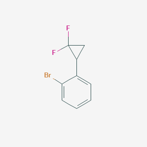 molecular formula C9H7BrF2 B8011599 1-Bromo-2-(2,2-difluorocyclopropyl)benzene 