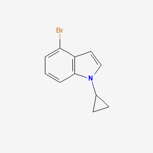molecular formula C11H10BrN B8011613 4-Bromo-1-cyclopropyl-1H-indole 