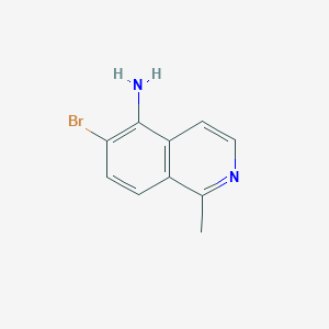 molecular formula C10H9BrN2 B8011625 6-Bromo-1-methylisoquinolin-5-amine 