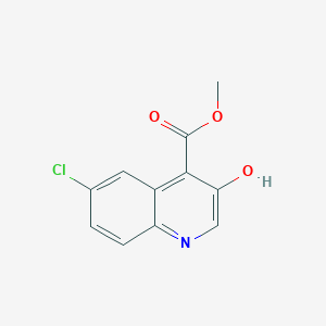 molecular formula C11H8ClNO3 B8011627 Methyl 6-chloro-3-hydroxyquinoline-4-carboxylate 