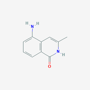 molecular formula C10H10N2O B8011659 5-amino-3-methyl-2H-isoquinolin-1-one 