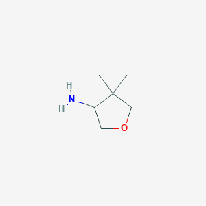 molecular formula C6H13NO B8011702 4,4-Dimethyltetrahydrofuran-3-amine 
