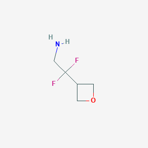 molecular formula C5H9F2NO B8011756 2,2-Difluoro-2-(oxetan-3-yl)ethan-1-amine 
