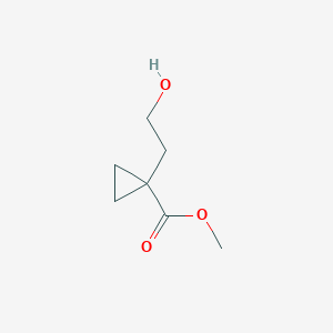 molecular formula C7H12O3 B8011766 Methyl 1-(2-Hydroxyethyl)cyclopropanecarboxylate 