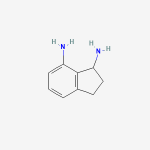 molecular formula C9H12N2 B8011788 Indan-1,7-diamine 