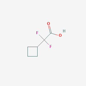 molecular formula C6H8F2O2 B8011799 2-Cyclobutyl-2,2-difluoroacetic acid 