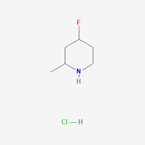 molecular formula C6H13ClFN B8011806 4-Fluoro-2-methylpiperidine hydrochloride 