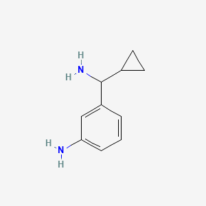 molecular formula C10H14N2 B8011850 3-(Amino(cyclopropyl)methyl)aniline 