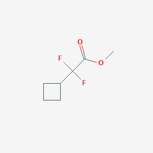 molecular formula C7H10F2O2 B8011859 Methyl 2-cyclobutyl-2,2-difluoroacetate 