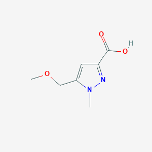 molecular formula C7H10N2O3 B8011866 5-(methoxymethyl)-1-methyl-1H-pyrazole-3-carboxylic acid 