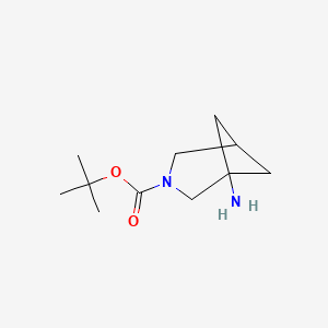 molecular formula C11H20N2O2 B8011899 Tert-butyl 1-amino-3-azabicyclo[3.1.1]heptane-3-carboxylate 