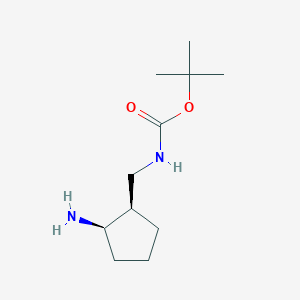 molecular formula C11H22N2O2 B8011911 tert-butyl (((1R,2R)-2-aminocyclopentyl)methyl)carbamate 