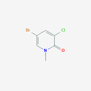 molecular formula C6H5BrClNO B8011923 5-Bromo-3-chloro-1-methylpyridin-2(1H)-one 