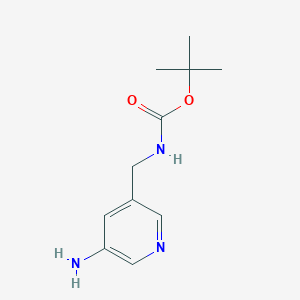 molecular formula C11H17N3O2 B8011932 Tert-butyl ((5-aminopyridin-3-yl)methyl)carbamate 