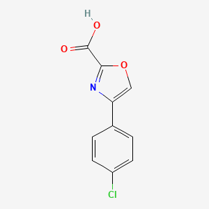 molecular formula C10H6ClNO3 B8011937 4-(4-Chlorophenyl)-1,3-oxazole-2-carboxylic acid 