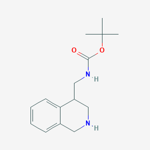 molecular formula C15H22N2O2 B8011964 tert-butyl N-[(1,2,3,4-tetrahydroisoquinolin-4-yl)methyl]carbamate 