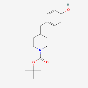 molecular formula C17H25NO3 B8011972 tert-Butyl 4-(4-hydroxybenzyl)piperidine-1-carboxylate 