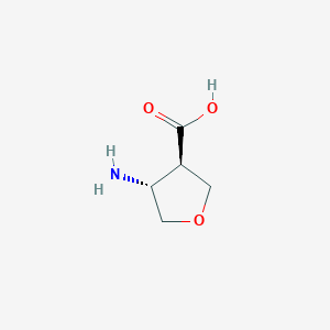 molecular formula C5H9NO3 B8011985 trans-4-Amino-tetrahydro-furan-3-carboxylic acid 