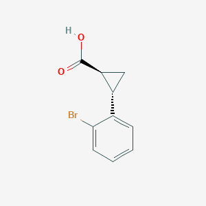 molecular formula C10H9BrO2 B8012012 (1S,2S)-2-(2-bromophenyl)cyclopropane-1-carboxylic Acid 
