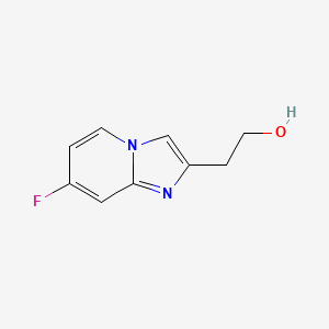 molecular formula C9H9FN2O B8012104 2-(7-Fluoroimidazo[1,2-a]pyridin-2-yl)ethanol 