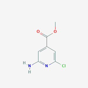 molecular formula C7H7ClN2O2 B8012120 Methyl 2-amino-6-chloroisonicotinate 