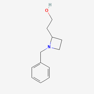 molecular formula C12H17NO B8012121 2-(1-Benzyl-azetidin-2-yl)-ethanol 