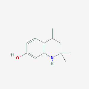 molecular formula C12H17NO B8012213 2,2,4-Trimethyl-1,2,3,4-tetrahydroquinolin-7-ol 