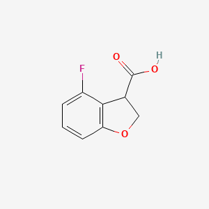 molecular formula C9H7FO3 B8012214 4-Fluoro-2,3-dihydro-1-benzofuran-3-carboxylic acid 