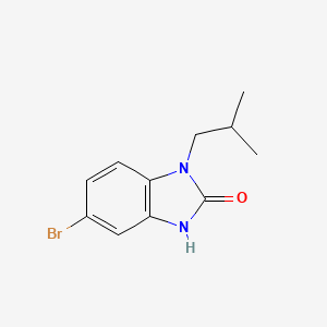molecular formula C11H13BrN2O B8012240 5-Bromo-1-isobutyl-1H-benzo[d]imidazol-2(3H)-one 