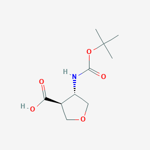 molecular formula C10H17NO5 B8012325 (3S,4S)-4-Boc-amino-tetrahydro-furan-3-carboxylic acid 