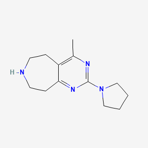 molecular formula C13H20N4 B8012330 4-methyl-2-(pyrrolidin-1-yl)-6,7,8,9-tetrahydro-5H-pyrimido[4,5-d]azepine 