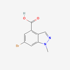 molecular formula C9H7BrN2O2 B8012365 6-Bromo-1-methyl-1H-indazole-4-carboxylic acid 