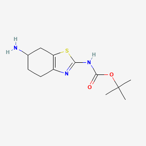 molecular formula C12H19N3O2S B8012374 tert-Butyl (6-amino-4,5,6,7-tetrahydrobenzo[d]thiazol-2-yl)carbamate 
