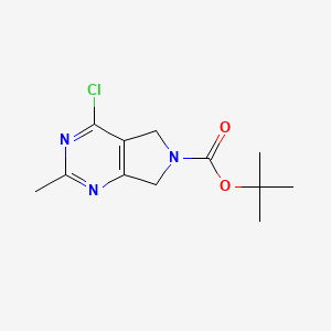 molecular formula C12H16ClN3O2 B8012376 Tert-butyl 4-chloro-2-methyl-5,7-dihydro-6H-pyrrolo[3,4-D]pyrimidine-6-carboxylate 