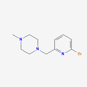molecular formula C11H16BrN3 B8012386 1-((6-Bromopyridin-2-yl)methyl)-4-methylpiperazine 