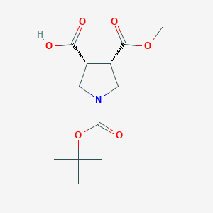 (3R,4S)-1-(tert-Butoxycarbonyl)-4-(methoxycarbonyl)pyrrolidine-3-carboxylic acid