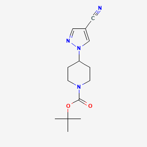 tert-Butyl 4-(4-cyano-1H-pyrazol-1-yl)piperidine-1-carboxylate