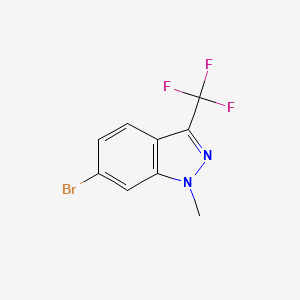 molecular formula C9H6BrF3N2 B8012415 6-Bromo-1-methyl-3-(trifluoromethyl)-1H-indazole 