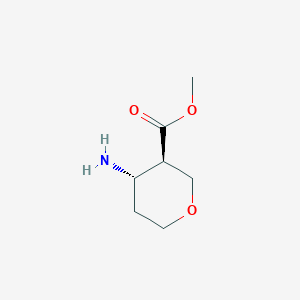 molecular formula C7H13NO3 B8012437 (3R,4S)-4-Amino-tetrahydro-pyran-3-carboxylic acid methyl ester 