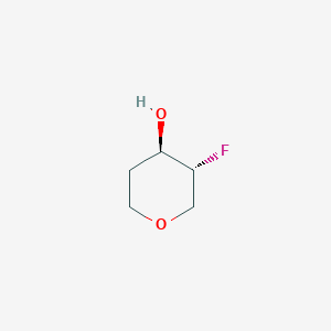 molecular formula C5H9FO2 B8012461 (3R,4R)-3-Fluorooxan-4-ol 