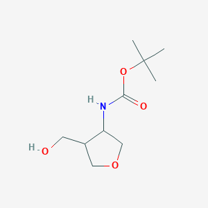 molecular formula C10H19NO4 B8012464 (4-Hydroxymethyl-tetrahydro-furan-3-yl)-carbamic acid tert-butyl ester 