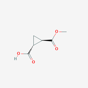 molecular formula C6H8O4 B8012490 (1R,2R)-rel-2-(Methoxycarbonyl)cyclopropanecarboxylic acid CAS No. 88335-97-1