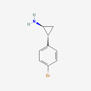molecular formula C9H10BrN B8012496 (1S,2R)-2-(4-Bromophenyl)cyclopropan-1-amine 