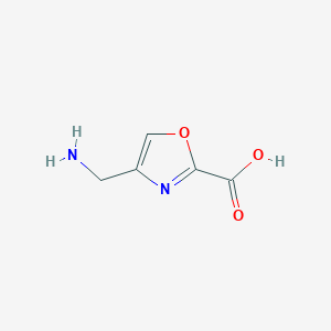 molecular formula C5H6N2O3 B8012513 4-(Aminomethyl)-1,3-oxazole-2-carboxylic acid 